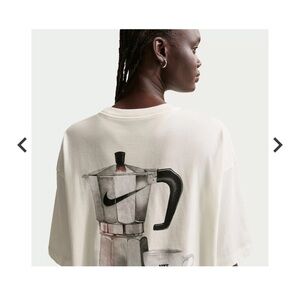 Nike Women's Sportswear Oversized Coffee Graphic T-Shirt New Arrival at Stores!